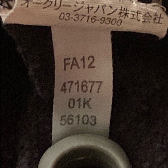 ⏹ Y2K BLACK OAKLEY HOODIE BLUE TILE BIG "O" LOGO MENS SIZE MEDIUM ⏹ - Picture 8 of 8